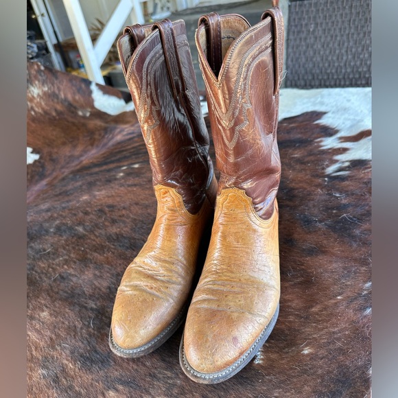 Leucchese ostrich boots men’s 7.5 d women’s 8.5 - Picture 12 of 14